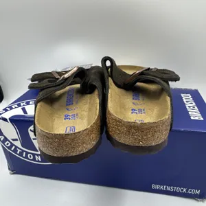 Birkenstock Arizona Mocca Brown Soft Footbed Suede Leather Women Sandals Size 8 thumbnail 5