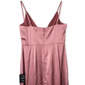 NEW Lulus Enchanted Moments Mauve Pink Satin Ruffled High-Low Dress Medium thumbnail 8