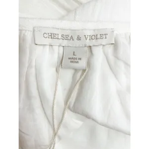 NWT Chelsea & Violet Amanda Cotton Ruffle Dress White Sz Large Boho Cottagecore thumbnail 8
