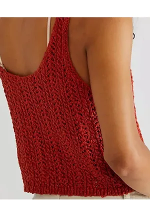 Free People We The Free Care FP Crochet Stanley Vest Size Small thumbnail 7