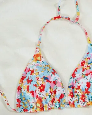 SheIn Floral Print Triangle Bikini thumbnail 4