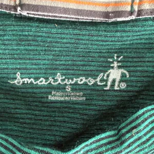 Smartwool Green Striped Lightweight Long Sleeve Top Fitted Wool Athletic thumbnail 5