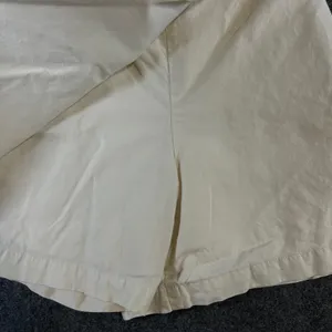Uniqlo‎ Linen Blend Skort Cream Off White Wrap Front Mini Shorts Womens Small thumbnail 5
