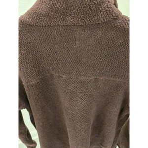 T.S. Women's S Burgundy Teddy Fleece 1/4 Snap Pullover Sweatshirt NWT MSRP $64 thumbnail 5