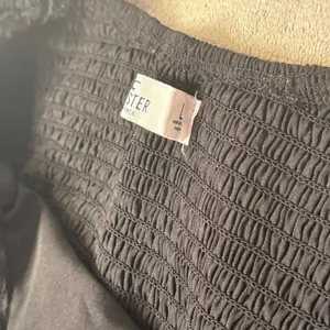 Hollister Milkmaid Black Smocked Crop Top Sheer Sleeve Peplum Size L Fairy thumbnail 10