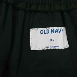 Old Navy Womens XL Dark Green Peasant Blouse Balloon Sleeve V-Neck Rayon Top thumbnail 2