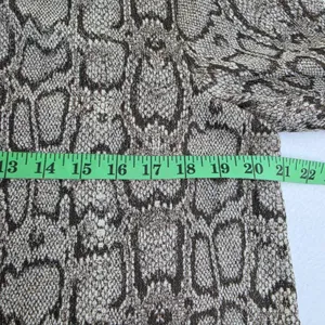 Zara Woman Grey Snakeskin Animal Print Short Sleeve Shift Mini‎ Dress Large thumbnail 6