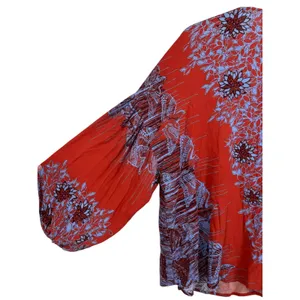 Free People Birds of A Feather Boho V-Neck Balloon Sleeve Blouse Top Size Small‎ thumbnail 10