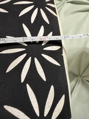 Kate Spade New York Floral Canvas Wood Handle Satchel Tote Bag Black White thumbnail 5
