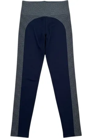 Spanx Leggings Womens XL Navy Blue Gray Colorblock Seamless High Waist Active thumbnail 1