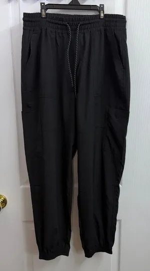Old Navy black pull on pocket stretch tech quick dry athletic joggers pants M thumbnail 1