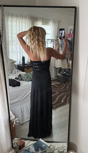 Black Tie Black Sequin Dress thumbnail 5