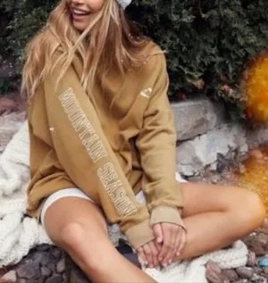 Aerie Olive Green The Sweat‎ Everyday Mock Neck Sweatshirt thumbnail 1