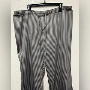 AMBRIELLE Gray Striped Satin Pajama Pants Size: 16-18/XL thumbnail 5