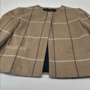 Zara Beige Wool  Jacket with Silver Hardware bust 34 length 20 thumbnail 8