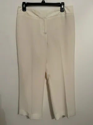 Classic White Tailored Pants Size M thumbnail 2