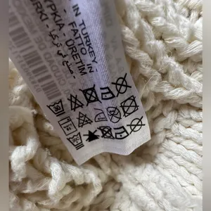 Zara Cream Knit Cropped‎ Top Sweater thumbnail 7