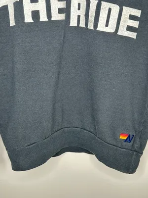 Aviator Nation Enjoy the Ride Charcoal Gray Pullover Sweatshirt Size XS thumbnail 7