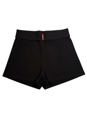 Y2K: new OG Hard Tail ✪ Stretch Fold Over Roll Down Hot Yoga Shorts ✪ Black ✪ M thumbnail 4