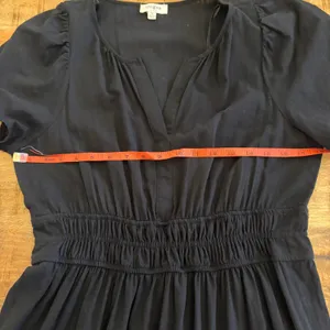 Umgee Tiered Maxi Dress‎ Medium Boho Cottagecore Smocked Waist Cotton LBD Black thumbnail 10