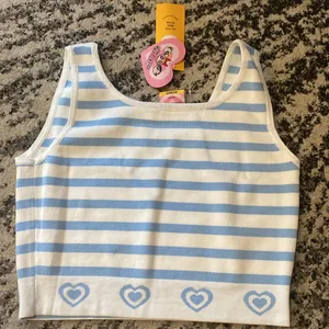 Caco x Powerpuff Girls Blue Striped Tank Top size M thumbnail 2