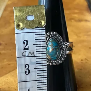 Source Unknown Mojave Turquoise Sterling Silver Southwestern Ring Size 9 thumbnail 7
