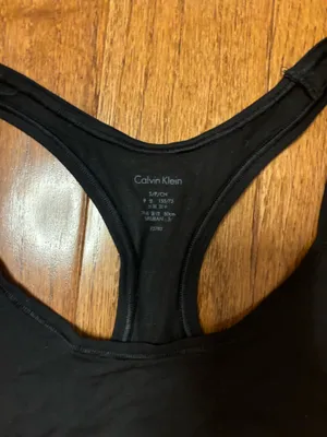 Calvin Klein Modern Cotton Unlined racer back Bralette logo band thumbnail 3