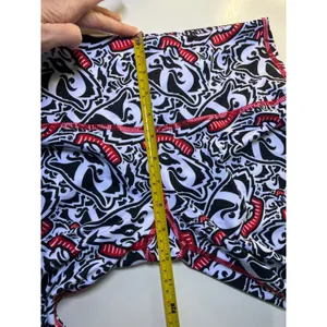 ZooZatz Wisconsin Badgers All Over Print Leggings Black White Red‎ Womens Small thumbnail 5
