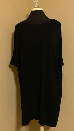 ASOS Tee Shirt Dress with Dolman Sleeves in Black 💜🦭 thumbnail 1