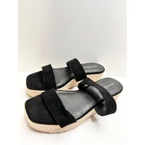 Treasure & Bond Sandals Size 8.5 Suede‎ Upper Black Platform Espadrille Open Toe thumbnail 4
