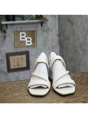 NWT Lifestride Slingback Strappy Dress Sandals Block Heel Bone Off White 8.5M thumbnail 10