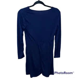 Navy Blue Long Sleeve Dress thumbnail 2