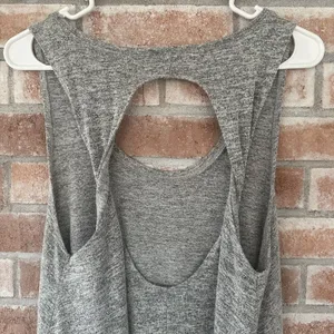 Aerie Open Back Twist Strap Dress Gray L / XL thumbnail 6