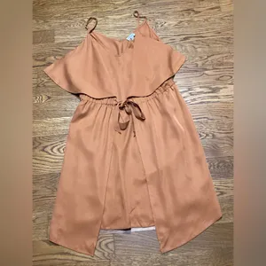Terea Elise layered spaghetti strap mini dress Rust/terracotta Size XL thumbnail 10