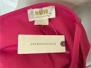 Maeve Anthropologie NWT Bow Front Halter Cami Top, Hot Barbie Pink, Size S thumbnail 2