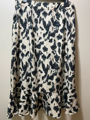 SHEIN Animal Print High Low Skirt thumbnail 3