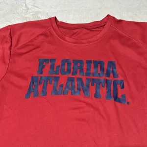 Adidas Florida Atlantic Owls FAU Women's SZ L T-Shirt Red Ultimate Tee NCAA thumbnail 2