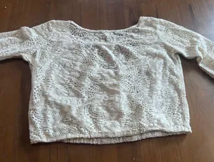 American Eagle Crochet V-neck Top thumbnail 2