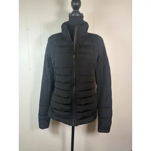 Lululemon Fluffed Up Jacket Women's 6 Black Zip Up Goose Down Reflective Running thumbnail 2