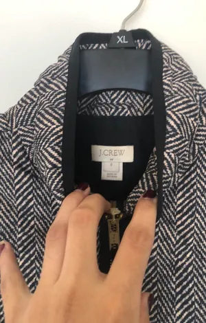 J Crew Herringbone Quilted Vest S thumbnail 4