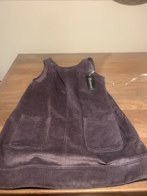 Purple Corduroy Pinafore Dress thumbnail 2