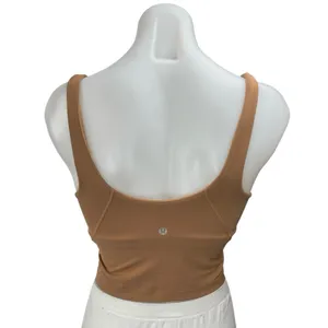Lululemon Align Brown Sleeveless Activewear Athletic Sports Bra Crop Tank Top 2 thumbnail 2