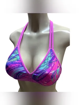 SporttK Size S Multi Color Activewear Top, Made in Colombia. Preloved thumbnail 2