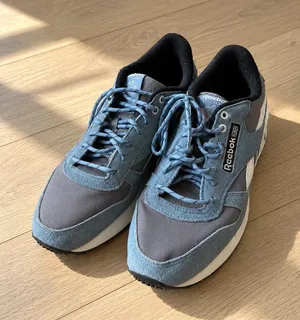 Reebok Classic Leather Cordura Blue Gray Suede Sneakers Women’s 6.5 thumbnail 1