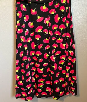EUC Karen Kane Sz Large Black Floral Dress! 1 thumbnail 5