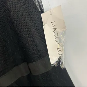 NWT Maggy London Black Mesh Illusion Sleeveless Dress Size 14 thumbnail 8