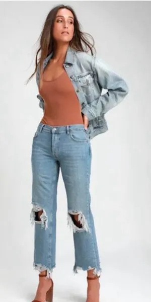 Free People We the Free Maggie Straight Leg Jeans Size 26 thumbnail 1