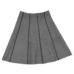 Zara Basic Black Tweed Striped High Waisted Pleated A Line Mini Skirt Size XS thumbnail 4