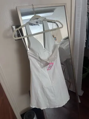 White Denim Dress Size M thumbnail 2