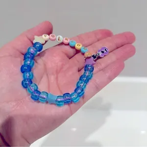 Kandi FOLKLORE glow in the dark stretch friendship bracelet, festival rave thumbnail 5